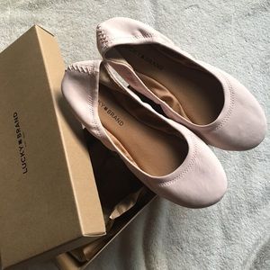NWOT Lucky Brand Ballerina Pink Leather Flats